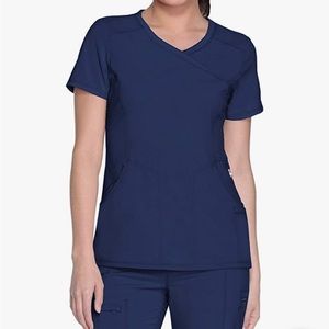 Cherokee Infinity Women Scrubs Top Mock Wrap